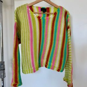 NWOT Lumiere Drapey Striped Sweater